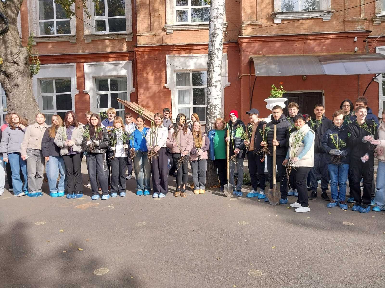Алея троянд у шкільному саду